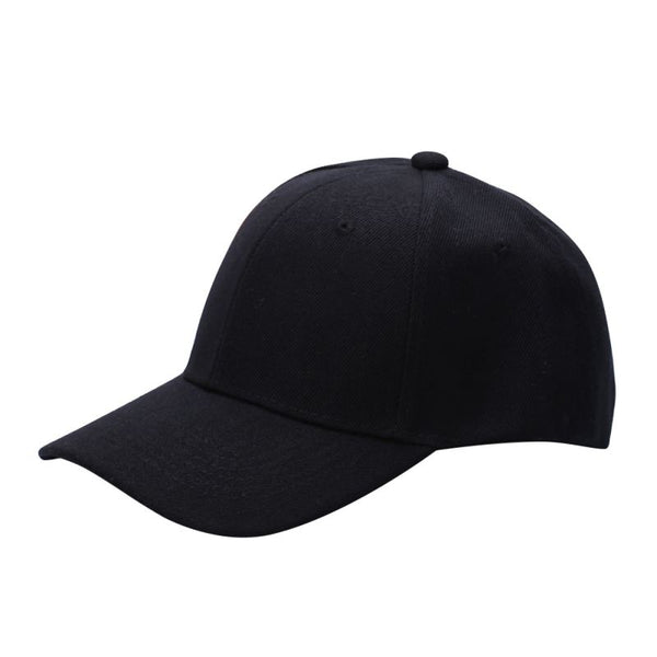 Men Women Plain Baseball Cap Unisex Curved Visor Hat Hip-Hop Adjustable Peaked Hat Visor Caps Solid