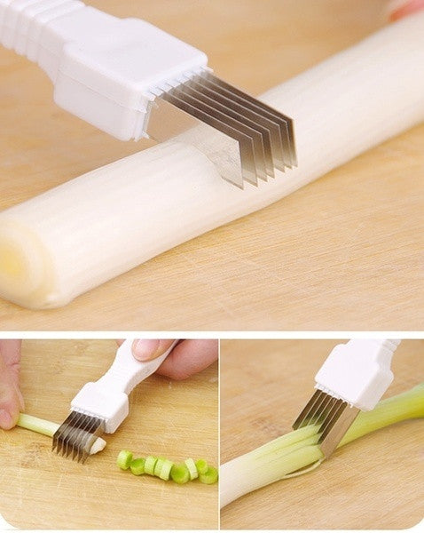 New Fashion Vegetable Fruit Onion Cutter Slicer Peeler Chopper Shredder Kitchen Gadget Tool Scallion  knife Shred