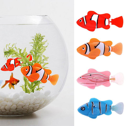 New Funny Swim Electronic Robofish Activated Battery Powered Robo Toy fish Robotic Pet for Fishing Tank Decorating