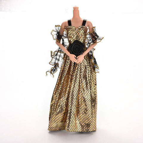 2016 1 Pcs Hot Selling New Arrival Crocodile Grain Doll Clothes Dress For Barbie Doll With Shawl Dolls Accessories