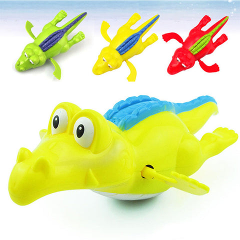 1PC Hot Sale Toys Swimming Bath Clockwork Crocodile Wind Up Play Kids Infant Animal Pool Alligator For Kids Baby Educational
