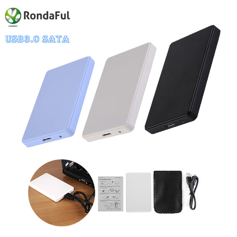 3 Colors 2.5" USB 3.0 SATA HD Box 1TB HDD Hard Drive External Enclosure Case Support Up to 2TB Data transfer backup tool For PC