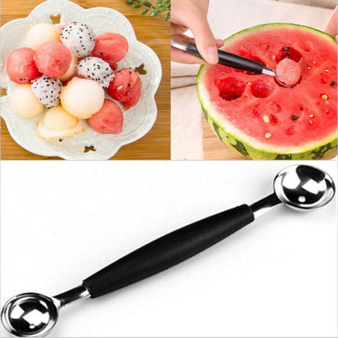 High quality Stalinless Steel Double-end Melon Baller Scoop Fruit Spoon Ice Cream Sorbet Cooking Tool kitchen accessories gadget