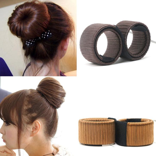 1PC Synthetic Wig Donuts Bud Head Band Ball French Twist Magic DIY Tool Bun Maker French Dish Made Hair Band Hair Accessories