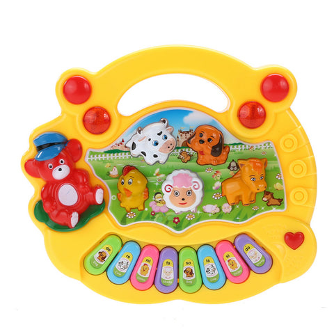 Baby Kids Music Musical Developmental Animal Farm Piano Sound Toy Musical Instrument Educational Toy Gift Random Color