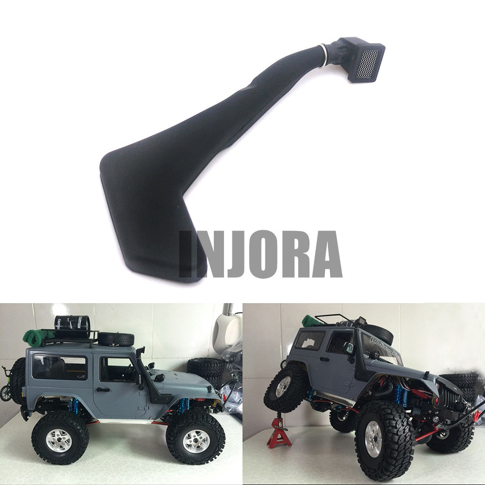 1:10 RC Crawler Black Rubber Safari Snorkel for RC4WD D90 Jeep Wrangler Rubicon Body Shell