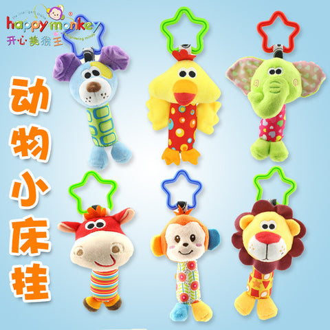 2017 Infant Baby Cloth bed crib Soft Rattle early Educational Toy Baby Toy Soft Baby Toys Rattle Tinkle Hand Bell Plush Stroller