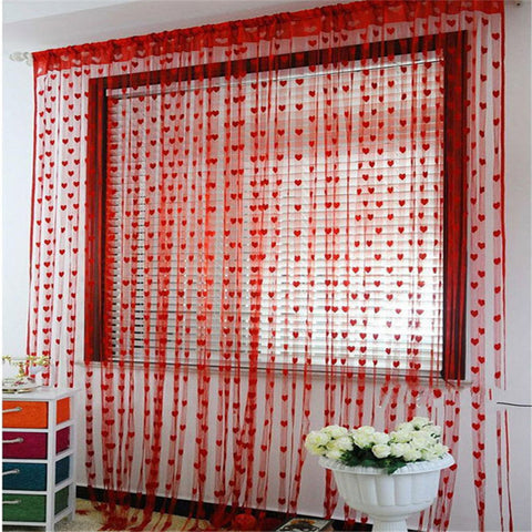 Home & Kitchen 200cm x 100cm Silk String Curtain blinds Window Door Divider Sheer Curtains Valance Window kitchen curtains