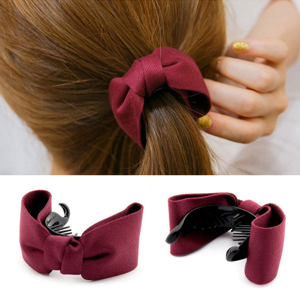 2017 New Hair Claw Solid Big Bows Banana Hairpins Ties Ponytail Headband Hair Clips Hair Accessories For Women Girls Headwaer