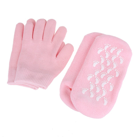 Reusable SPA Gel Socks Gloves Moisturizing Whitening Exfoliating Foot Mask Ageless Smooth Hand Mask Foot Care Silicone Gel Socks