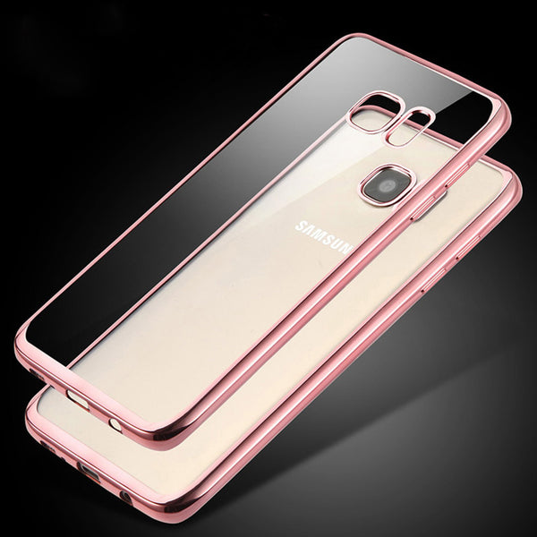 For Samsung Galaxy S7 S6 Edge S5 S4 S3 A3 A5 A7 J3 J5 J7 Luxury Electroplating Soft TPU Crystal Silicon Phone Cover Back Case