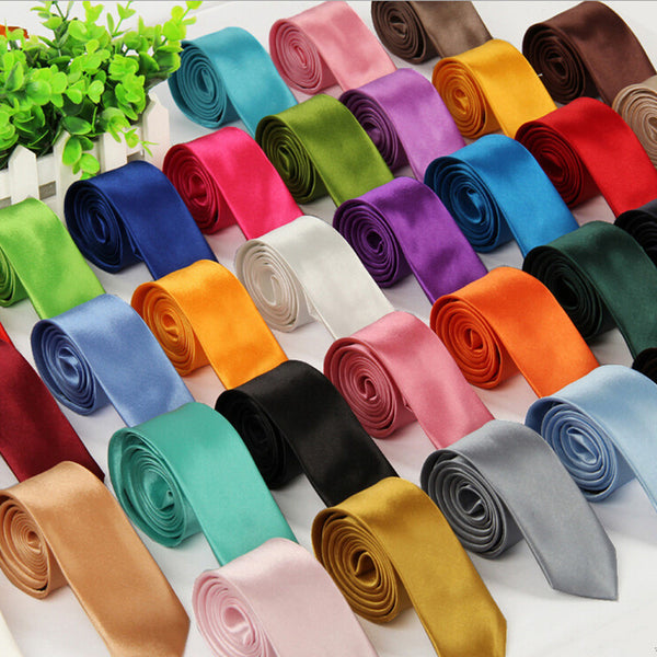 New Mens Fashion Stylish 5cm Skinny Solid Color Neck Tie Necktie 35 Colors You Pick Colors Free Shipping Gravata Corbata