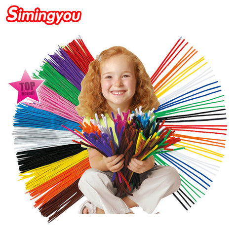Simingyou 100pcs Montessori Materials Chenille Children Educational Toy Crafts For Kids Colorful Pipe Cleaner Toys Craft