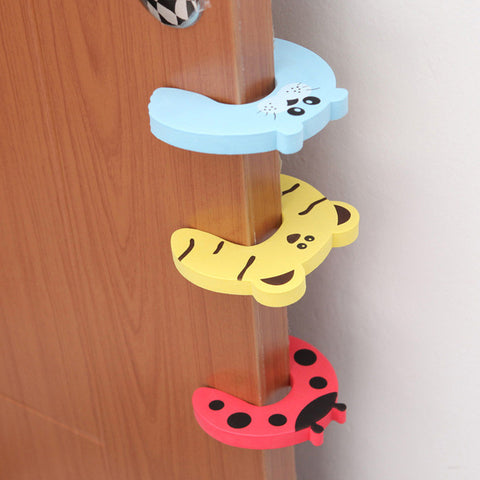 Mambobaby 4pcs Baby Safety Cartoon Animal Stop Edge Corner For Children Guards Door Stopper Holder Lock Safety Finger Protector
