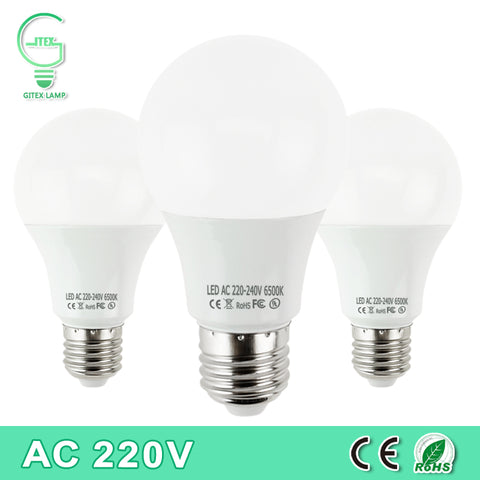 Real Power LED Bulb E27 LED Lampada Ampoule Bombilla 3W 5W 7W 9W 12W 15W 18W LED Lamp 220V Cold/Warm White Led Spotlight