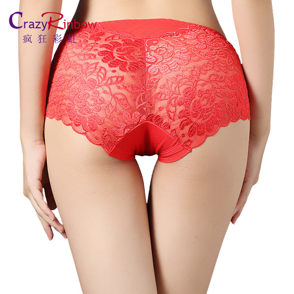 Women underwear briefs sexy women's Panties  full transparent lace seamless string plus size women underwear panty