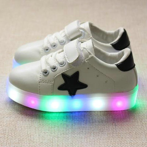 Girls shoes kids fashion leisure comfortable autumn bright basket Led boys 7 colour glowing sneakers children shoes with light 5