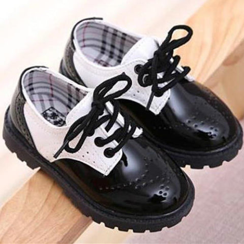 Toddler girl boots children's kids patent leather boots boys single princess spring autumn chaussure led enfant 362