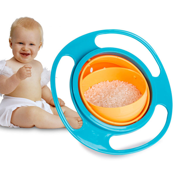 Children Toys Dishes 360 Rotational Inverted Bowl Kid Tableware Non Spill Bowl Avoid Food Spilling Fun Dinnerware Specialty Tool