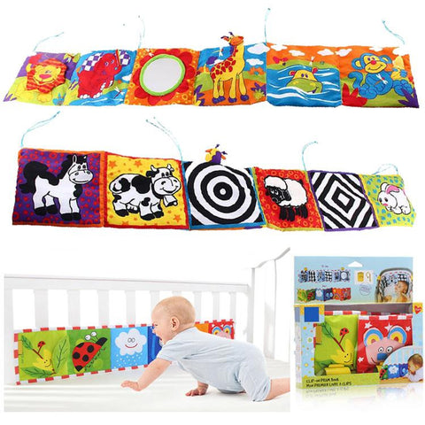 Retail Baby Toys Baby cloth book knowledge around multi-touch multifunction fun and colorful Bed Bumper