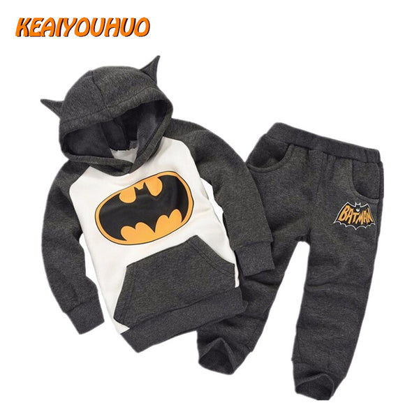 2017 New Children Outfits Tracksuit Batman Clothing Children Hoodies + Kids Pants 2 pcs kids Sport Suit Boys Clothing Set
