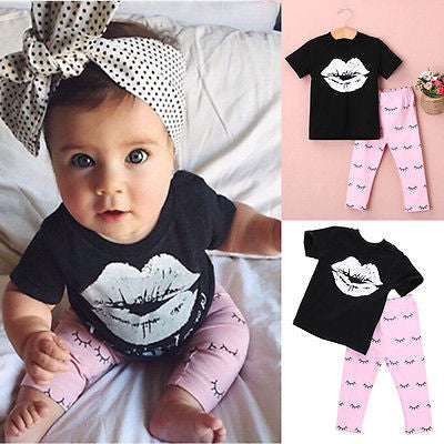 2017 1-4Y Newborn Infant Kids Baby Girls Batman T-shirt +Pants Outfits Clothes Set  Summer  Toddler Chidren Clothing cosplay