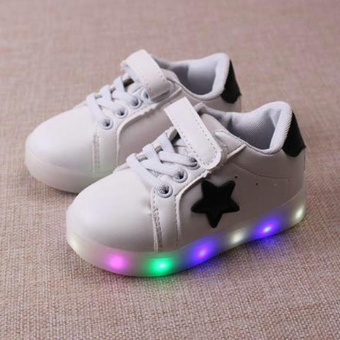 Children's casual shoes autumn 2016 toddler boy's fashion brand sport movement LED flash shoes kids for girls tenis infantil 421
