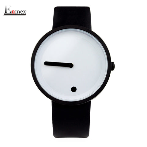 2017gift Enmex cool colour Minimalist style wristwatch creative design Dot and Line simple stylish with  quartz  fashion watch