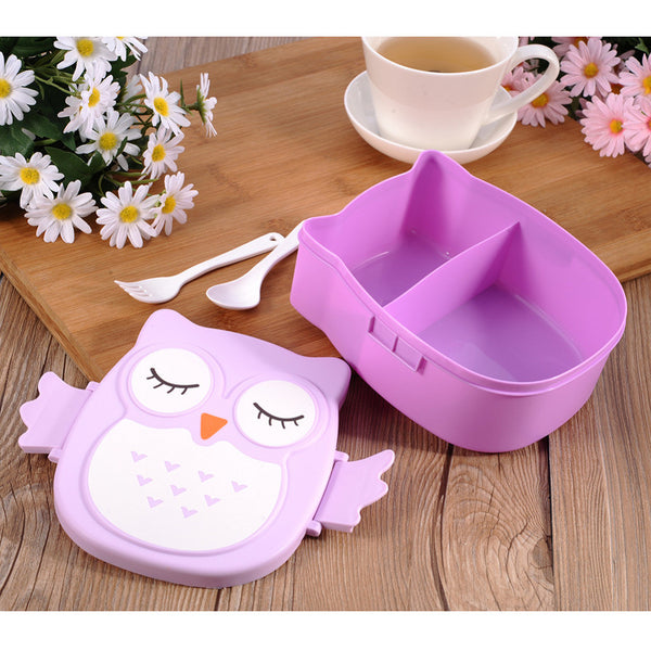 1pc Cartoon Owl Lunch Box Food Fruit Storage Container Portable Bento Box Safe Food Picnic Container Hot Lunchbox Children Gifts