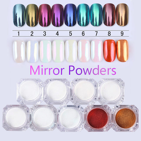 BORN PRETTY Mirror Nail Glitter Pigment Powder 1g Gold Blue Purple Dust Manicure Nail Art Glitter Chrome Powder Decorations