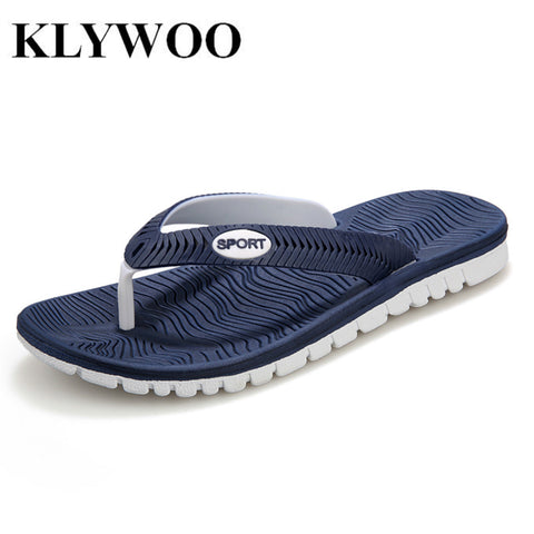 KLYWOO Plus Size 45 New Summer Men Sandals Fashion Breathable Beach Slippers Flip Flops EVA Massage Slippers For Men's Sandals