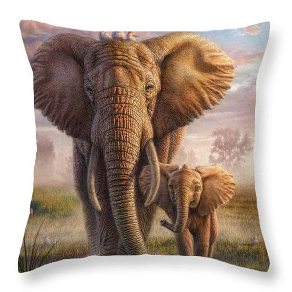 Cushion(No Filler) Mom's Love Polyester Family affection Sofa Car Seat happy family Home Decorative Throw Pillow Sofa Home Decor