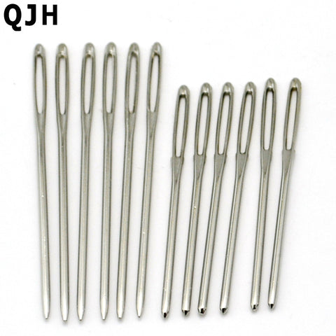 Hot 12PCs Stainless Steel Knitting Needles Needlework Sewing Tool Needle Arts & Crafts Hand Stitches Sewing Accessories 7cm 6cm
