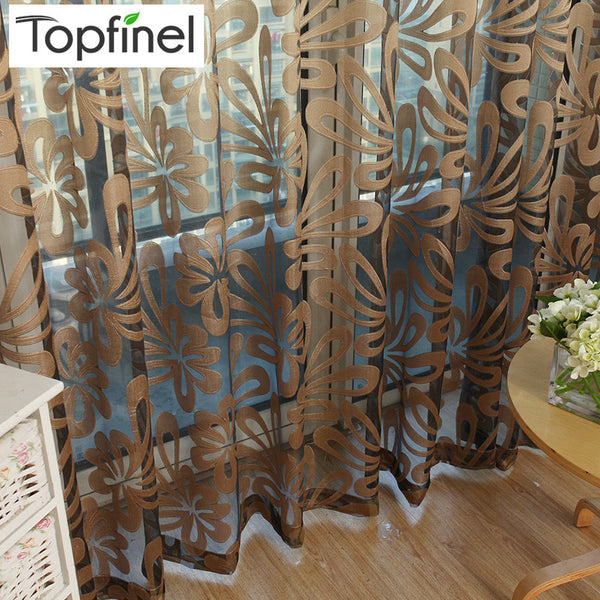 Top Finel Geometric Modern Window Sheer Curtain Panels for Living Room the Bedroom Kitchen Blinds Window Treatments Draperies