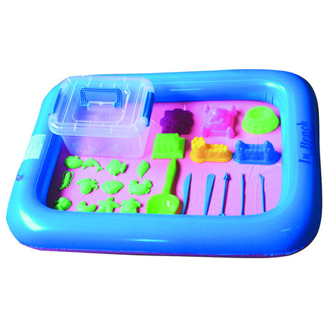 Inflatable Sand Tray Plastic Mobile Table For Children Kids Indoor Playing Sand Clay Color Mud Toys Accessories Multi-function