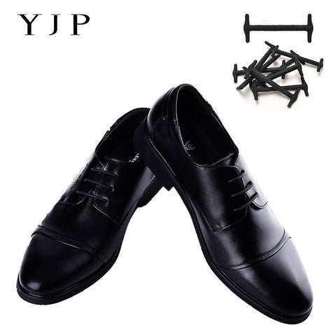 10pcs/Set 4cm or 3cm No Tie Shoelaces New Novelty Elastic Silicone Leather Shoe Laces For Men Women All Fit Strap Business Shoes