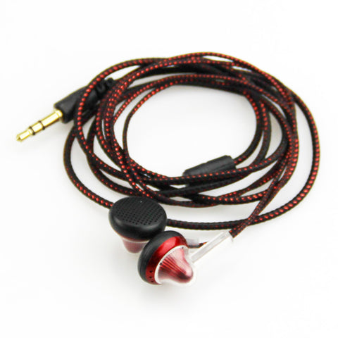 MOONBIFFY In-ear Earphone Standard Noise Isolating 1.1M Reflective Fiber Cloth Line 3.5mm Stereo Colorful Earphones