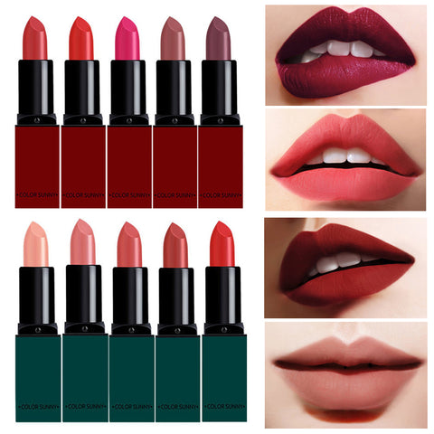 2017 Fashion Red Lips Velvet Lipstick Waterproof Beauty Batom Matte Lip Gloss Nude Lip Stick Makeup