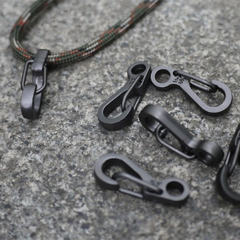 10PCS/LOT EDC Keychain Spring Clasps Climbing Carabiners Camping Bottle Hooks Paracord  buckle Accessorie Tactical Survival Gear
