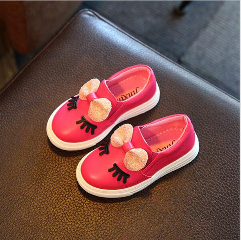 Children Shoes Girls Sneakers New Spring Autumn Cute Bow Fashion Princess Girls Shoes Kids Soft Casual Single Shoes Size 21-30