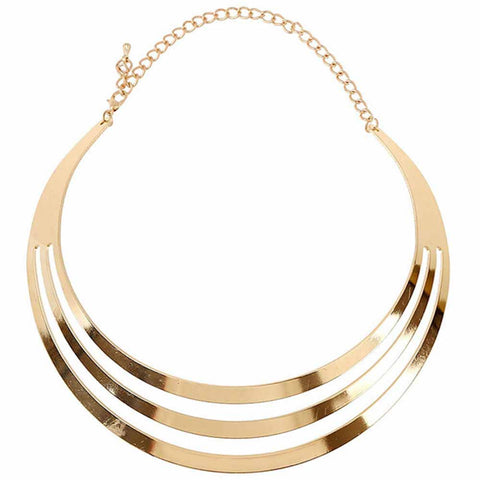 2016 Charm Choker Necklaces Women Gorgeous Metal Multi Layer Statement Bib Collar Necklace Fashion Jewelry Accessories Hot Sale