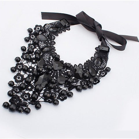 2017 Female Jewelry Black Lace Necklaces & Pendants Short Choker Women Accessories Gift  False Collar Statement Necklace