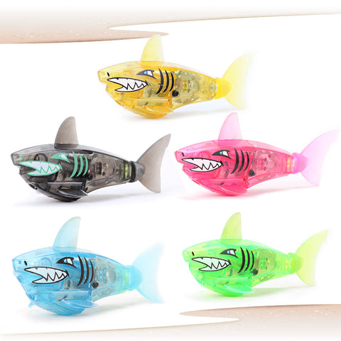 Baby Fish Toys Activated Battery Powered Robot Flashing Shark Toy Interactive Fish Toys for Kid Children