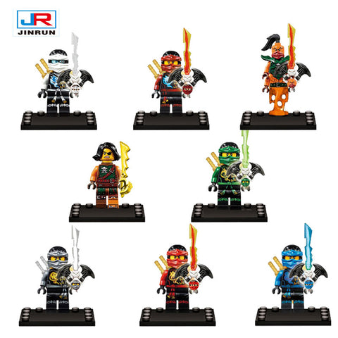8pcs/lot Ninjagoes Compatible Legoes Blocks  Ninja Jay Lloyd  Action Figures Toy  Bricks Model For Kids Gift
