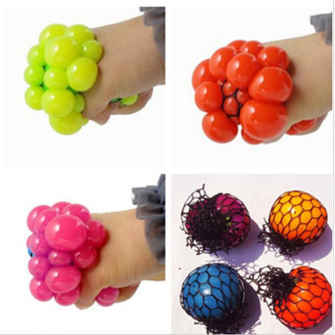 Funny toys5CM Antistress Face Reliever Grape Ball Autism Mood Squeeze Relief Healthy Toys Funny Geek Gadget for Halloween Jokes