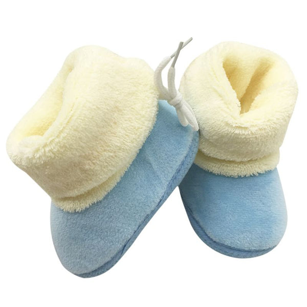 New Winter Newborn Baby Flock Warm Pre-walker Shoes Infant Boy Girl Toddler Soft Soled First Walker