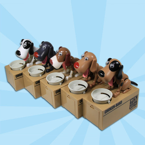 Free Shipping 1Piece Cutest Choken Bako Robotic Dog Bank Doggy Coin Bank Canine Money Box For Dog Lover