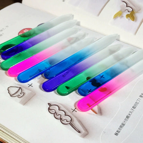 Hot Sale Color Random Manicure Uv Polish Tool Color Randomly Delivered 1 Pc Crystal Glass Nail File Buffer Art Buffer