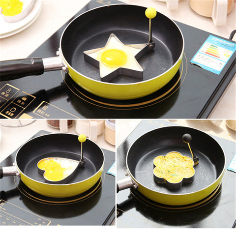 1Pcs Creative Sticky Fried EggsThick Stainless Steel Fried Eggs die DIY die Fried Eggs Kitchen Gadget Mould