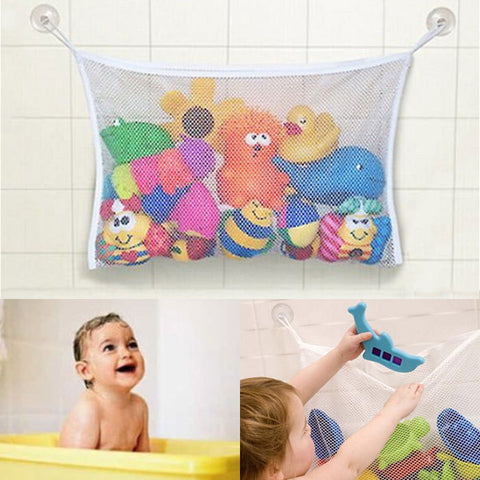 New Arrival Kids Baby Bath Tub Toy Tidy Storage Suction Cup Bag Mesh Bathroom Organiser Net Cheap S10